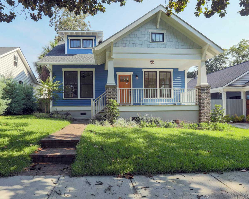 front porch new bungalow home plan