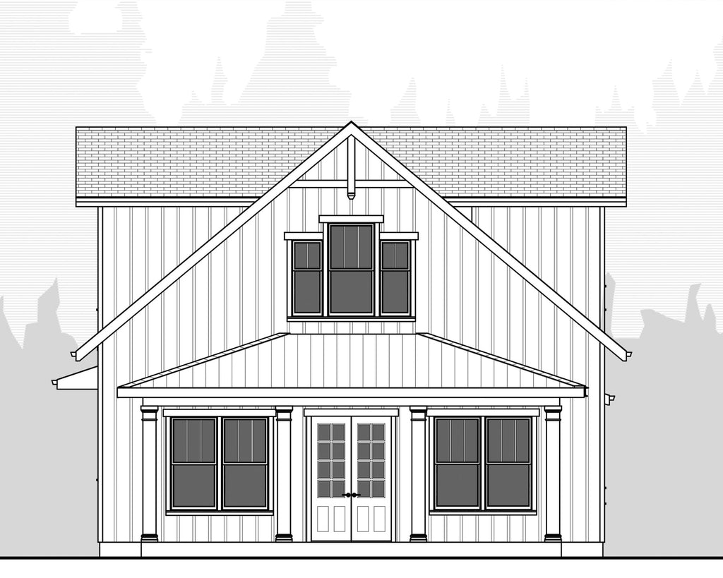 board and batten white farmhouse