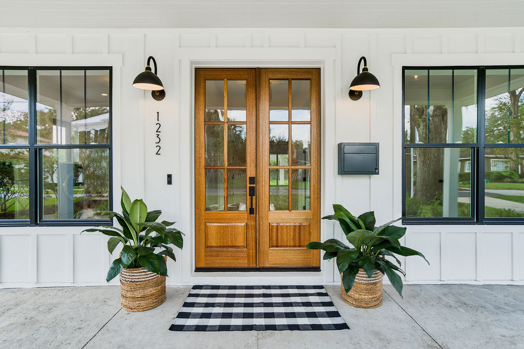 Black windows farmhouse style