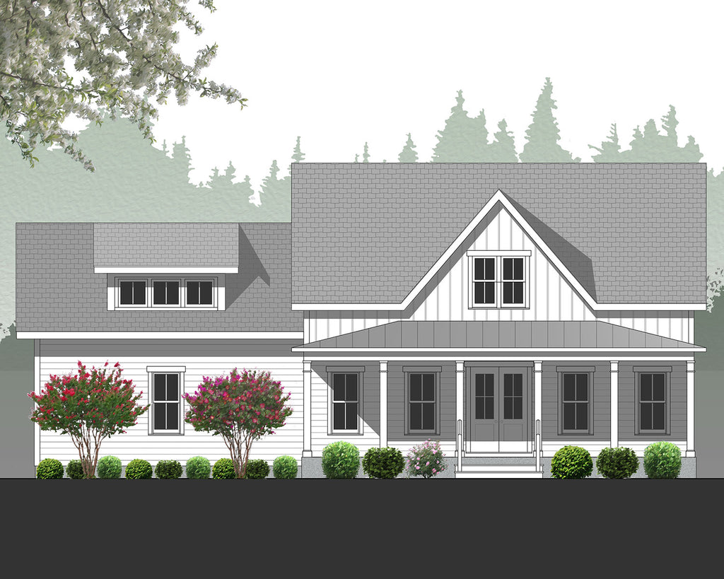 white farmhouse perfect front porch