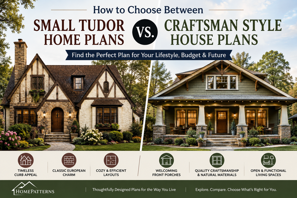 How to Choose Between Small Tudor Home Plans and Craftsman Style House Plans