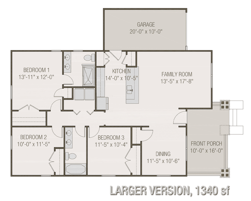 Alternate Floor Plan 1340 SF
